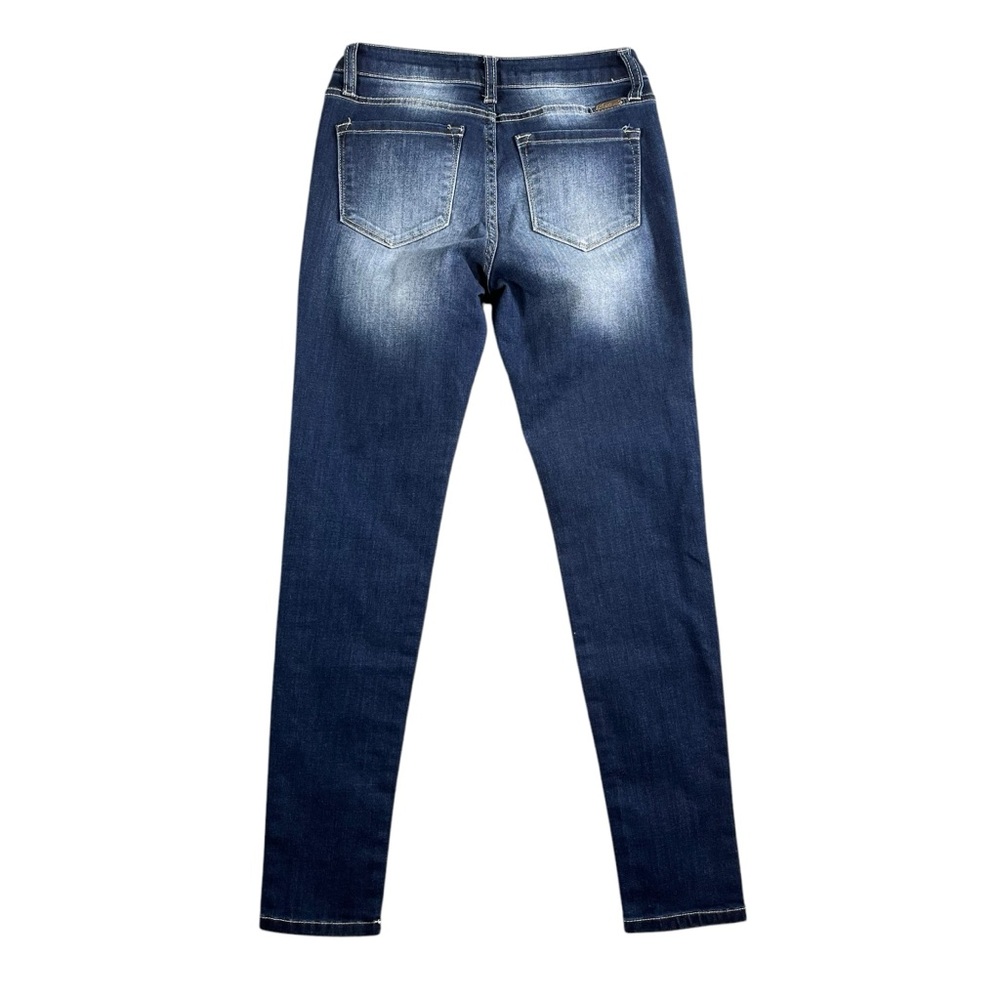 Kancan Women's Dark Wash Mid Rise Blue Skinny Jeans Size 5/26 - Picture 2 of 9